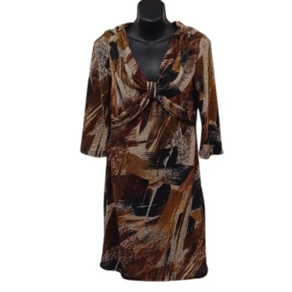 Kaelyn-Max Knit Shawl Collar Cross Front Dress NEW- Sz. Sm - Picture 1 of 9